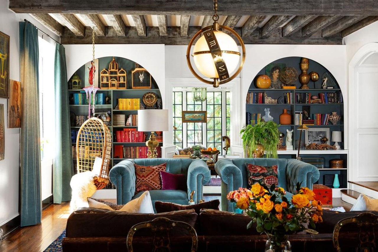 a photo of a bohemian interior design