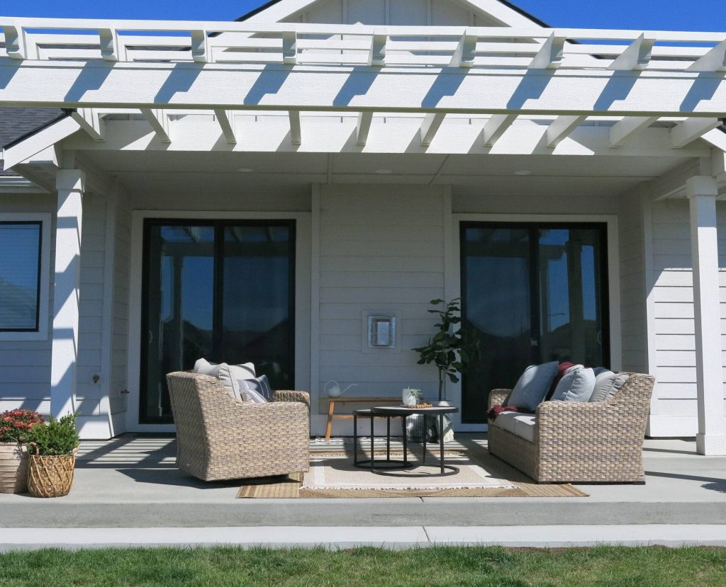 professional installation of windows and doors in a home patio